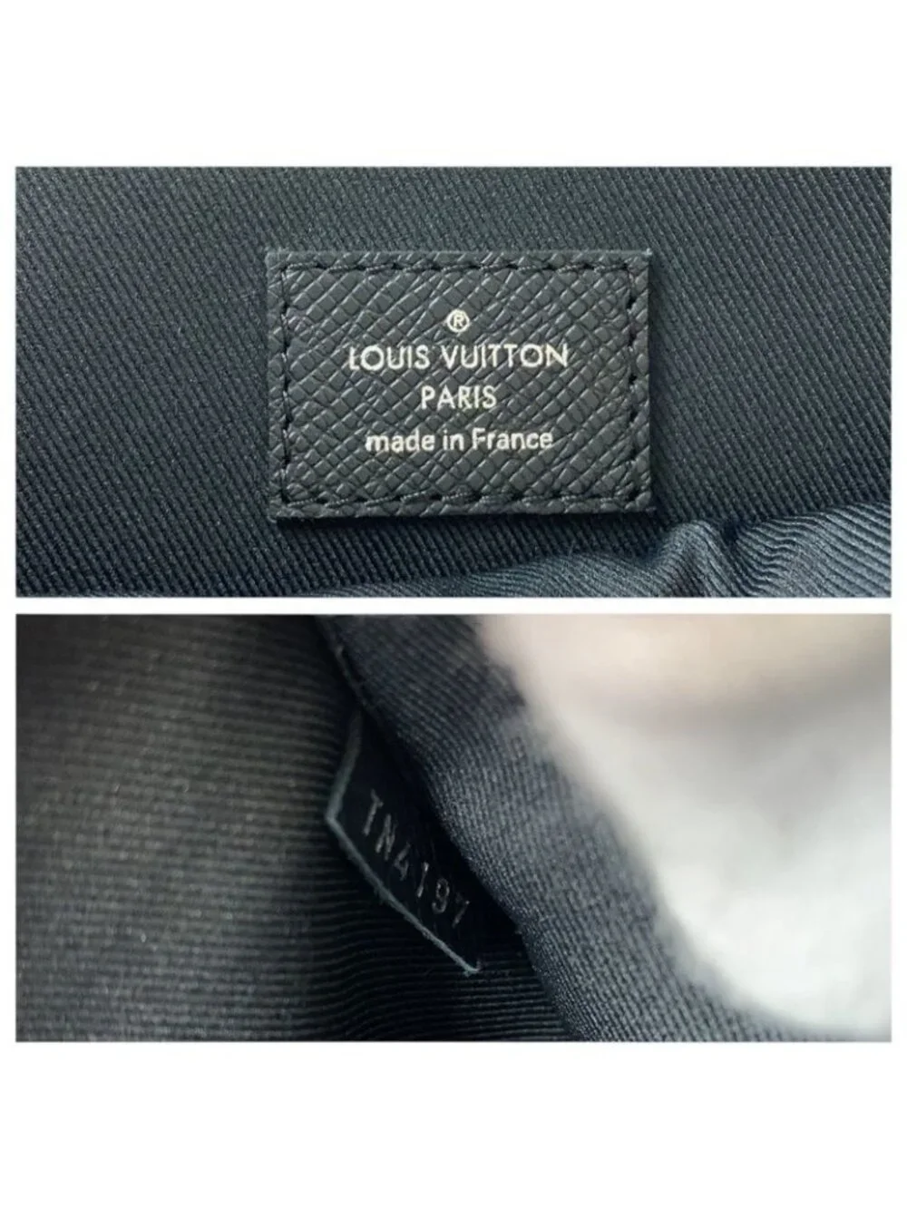 Louis Vuitton Taiga Pochette Apollo Black Silver Hardware Leather Clutch - Picture 6 of 9